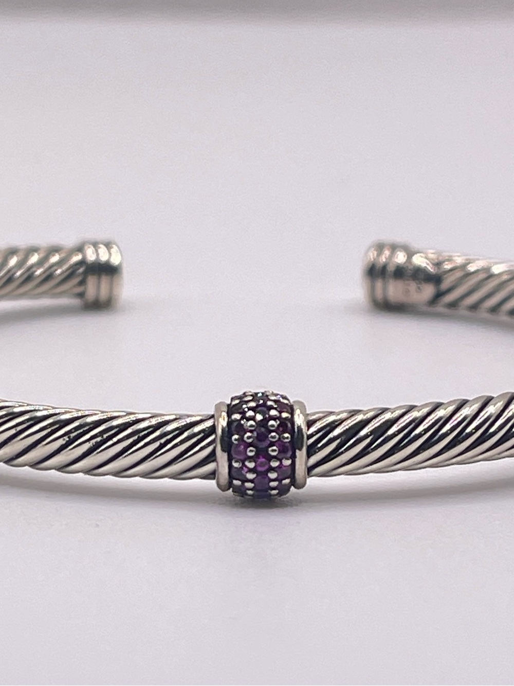 David Yurman 5mm Cable Classics Bracelet with Pink Diamonds - Picture 5 of 10